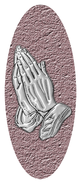 434 DA18 516 OR SL Praying Hands Orchid Silver